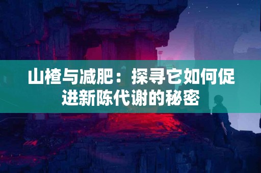 山楂与减肥：探寻它如何促进新陈代谢的秘密