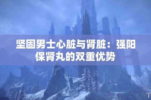 坚固男士心脏与肾脏：强阳保肾丸的双重优势