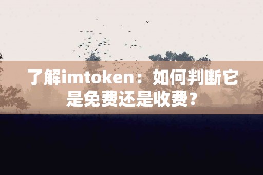 了解imtoken：如何判断它是免费还是收费？