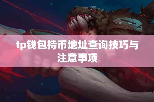 tp钱包持币地址查询技巧与注意事项