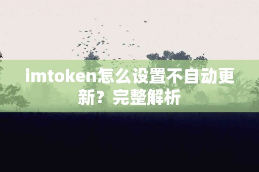 imtoken怎么设置不自动更新？完整解析